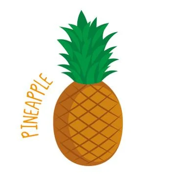 Pineapple vector illustration isolated Stock Illustration