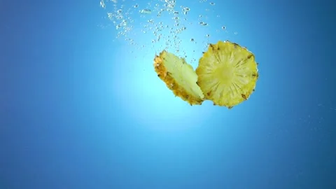 Pineapple in the water-3 Stock Footage 217425055