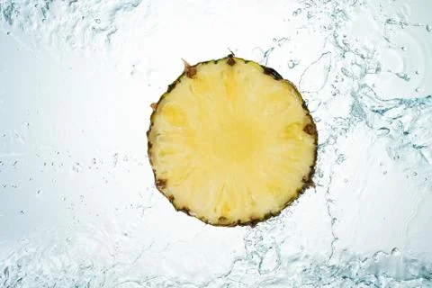 Pineapple Water Splash Stock Photos