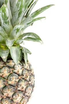 Pineapple on white background with clipping path Stock Photos