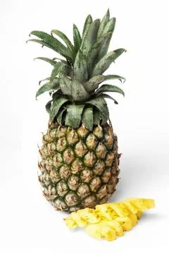 Pineapple on a white background (cut) Stock Photos