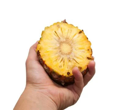 Pineapple on a white background Stock Photos