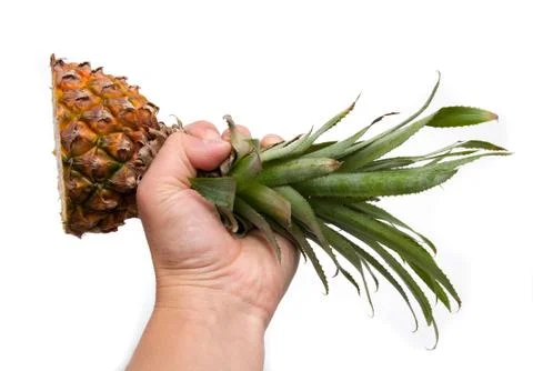 Pineapple on a white background Stock Photos