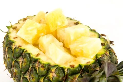 Pineapple on white background Stock Photos