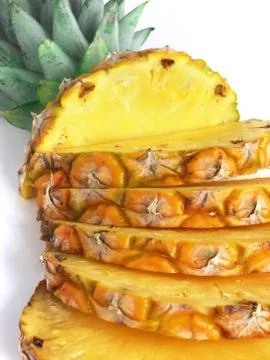Pineapple with white background Stock Photos