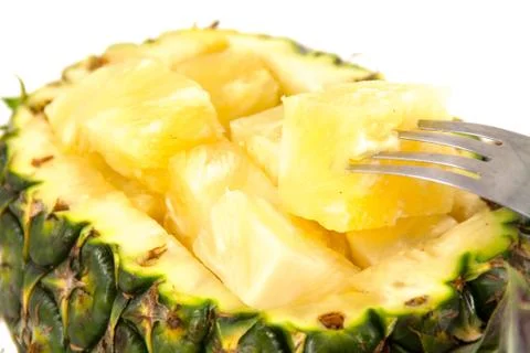Pineapple on white background Stock Photos