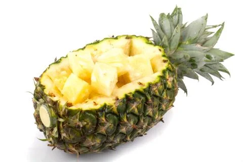 Pineapple on white background Stock Photos