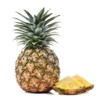 Pineapple on white background Stock Photos