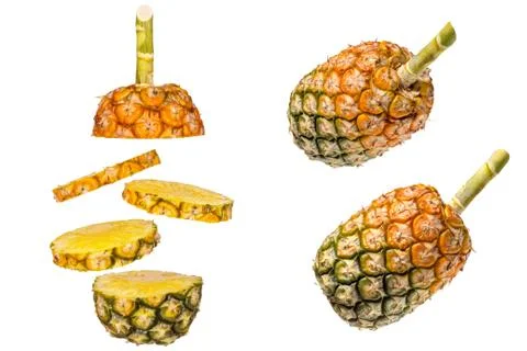 Pineapple on white background. Stock Photos