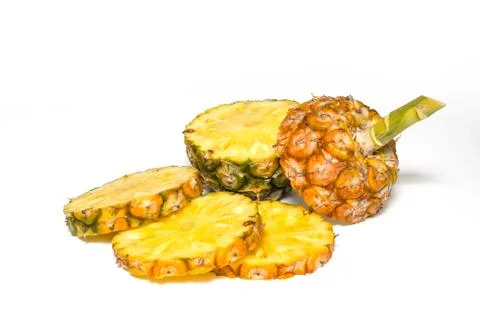 Pineapple on white background. Stock Photos