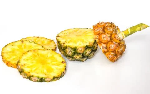 Pineapple on white background. Stock Photos