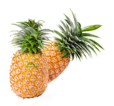 Pineapple on white background Stock Photos