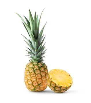 Pineapple on white background Stock Photos