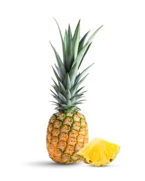 Pineapple on white background Stock Photos