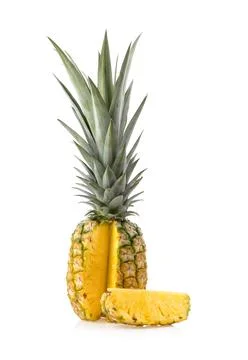 Pineapple on white background Stock Photos