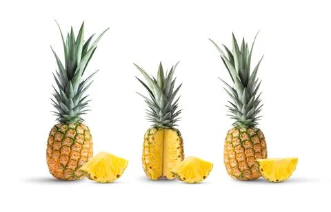 Pineapple on white background Stock Photos