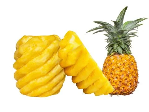 Pineapple on white background Stock Photos