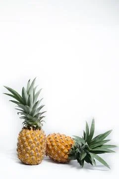 Pineapple on white Background Stock Photos