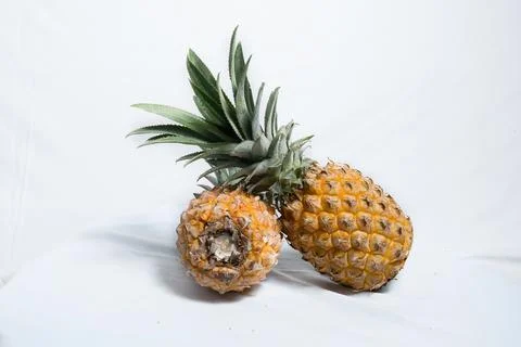 Pineapple on white Background Stock Photos