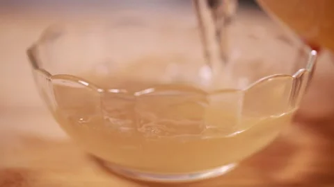 Pineapple wine in glass bowl (5) Stock Footage 202154875