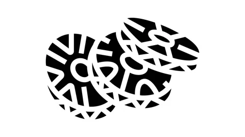 Pineapple yellow glyph icon animation Stock Footage 224891638