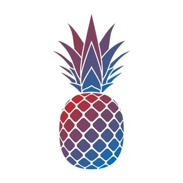 Pineapple yellow icon Stock Illustration