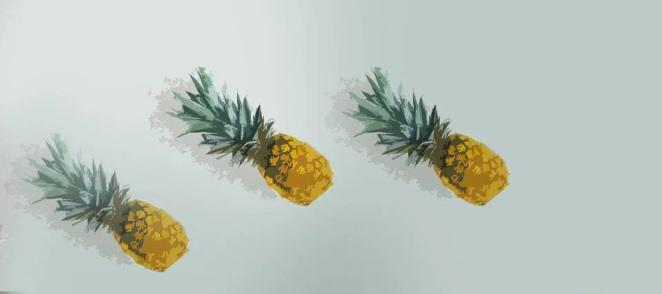 Pineapples background Illustrazione stock