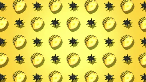 Pineapples Background Loop Stock Footage 247795615