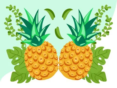 Pineapples Concept Illustration Stock Illustration
