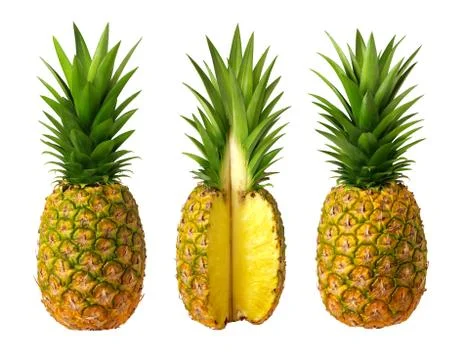 Pineapples isolated Stock Photos