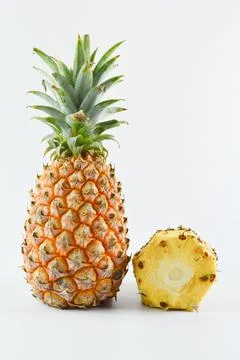 Pineapples isolated on a white background. Stock Photos