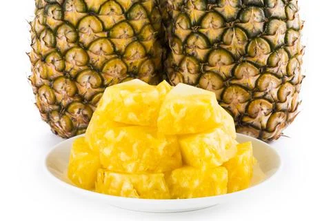 Pineapples isolated on white background Stock Photos