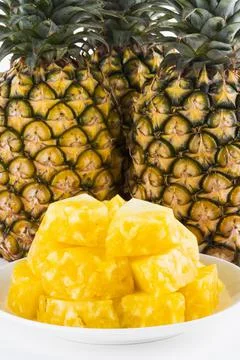 Pineapples isolated on white background Foto stock