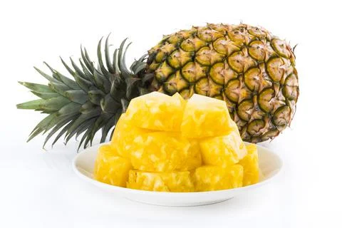 Pineapples isolated on white background Stock Photos