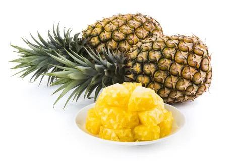 Pineapples isolated on white background Stock Photos