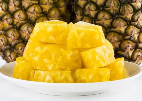 Pineapples isolated on white background Stock Photos