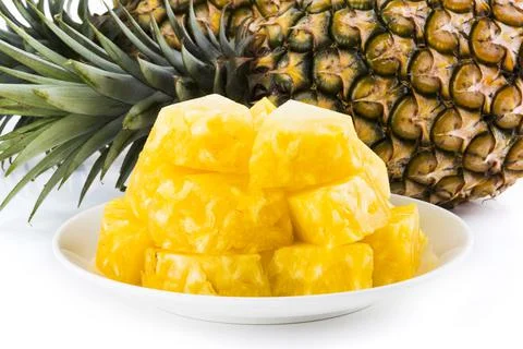 Pineapples isolated on white background Stock Photos