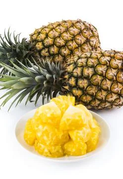 Pineapples isolated on white background Foto stock