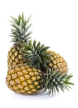 Pineapples isolated on white background Stock Photos