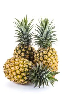 Pineapples isolated on white background Stock Photos