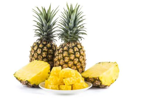 Pineapples isolated on white background Stock Photos