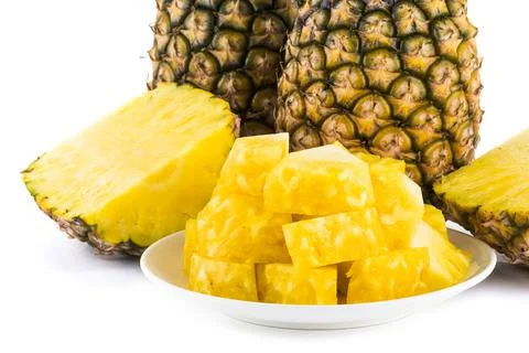 Pineapples isolated on white background Stock Photos