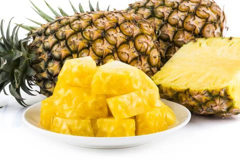 Pineapples isolated on white background Foto stock