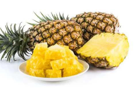 Pineapples isolated on white background Stock Photos