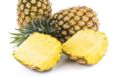 Pineapples isolated on white background Stock Photos