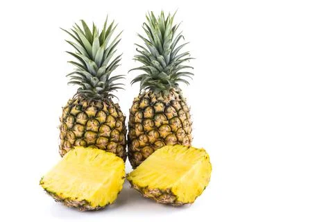 Pineapples isolated on white background Stock Photos