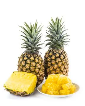 Pineapples isolated on white background Stock Photos