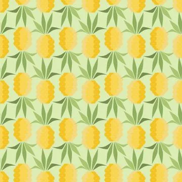 Pineapples in retro style Stock Illustration