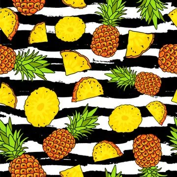 Pineapples. Summertime concept. Paradise イラスト素材