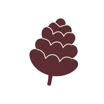 Pinecone icon in hand drawn style. Stock Illustration
